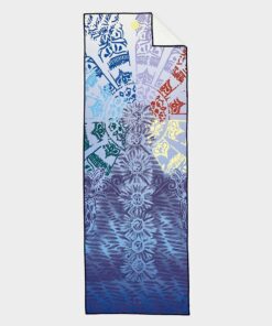 Khăn yoga Manduka Yogitoes Skidless Towels - Charka Print Blue